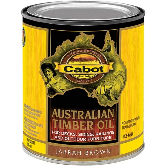 Cabot Transparent Jarrah Brown Oil-Based Australian Timber Oil - 1 Qt - Case of 4