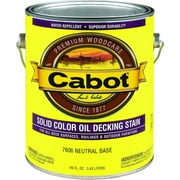 Valspar Cabot Solid Color Oil Decking Stain - Solid Finish - 1 Gal   Residential Use, Standard Application