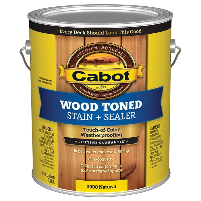 Natural Finish Exterior Wood Stain & Sealer, Oil-Based, 1 Gallon