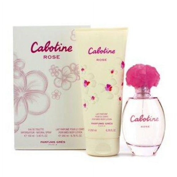 Cabotine Rose 2 Piece Gift Set 2 Piece Gift Set With 3.4 Oz EDT Women's Gift Sets Parfums Gres