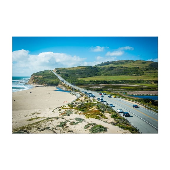Cabrillo Highway - Santa Cruz California Photography Unframed Wall Art Print 24 x 36 inches