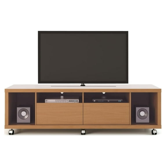 Cabrini TV Stand 1.8 in Brown and Off White