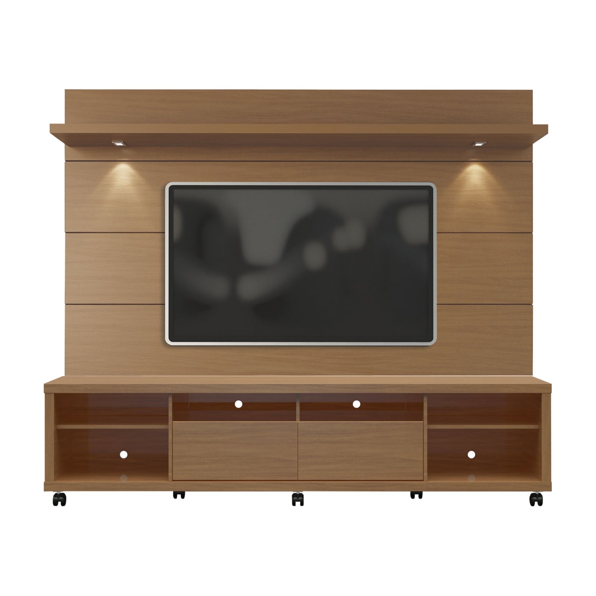 Cabrini TV Stand and Floating Wall TV Panel with LED Lights 2.2 in