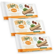 Cabrioni Italian Hazelnut Signor Wafer- Delicious Wafer Sticks with Light &Crunchy, Palm Oil-Free,  Italian Cookies Made with Natural Ingredients-3 Pack -5.29 oz (150 g)