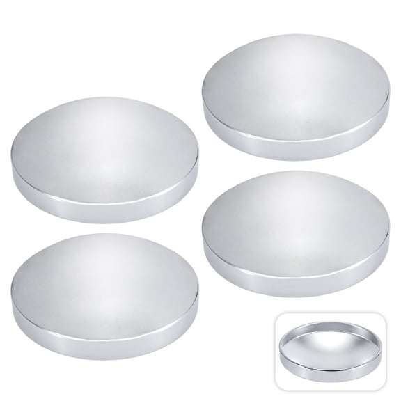 Cabtherlyn Chrome Rear Hub Cap Covers 8" ID for Semi Truck Dome Metal for Semi Truck Hub Caps, 4Pack