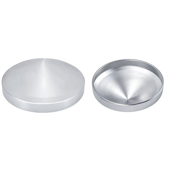 Cabtherlyn Chrome Rear Wheel Hub Cap Covers 8" ID for Semi Truck Dome Style Metal for Semi Truck Hub Caps, 2Pack
