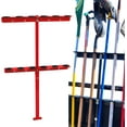 thumbnail image 1 of Cabtherlyn Landscape Hand Tool Rack for Truck Trailer, Vertical Hand Rack for Landscaping, Garage or Shed Walls Holds, 6 Tools for Shovels,Rakes,Hoes RED, 1 of 7