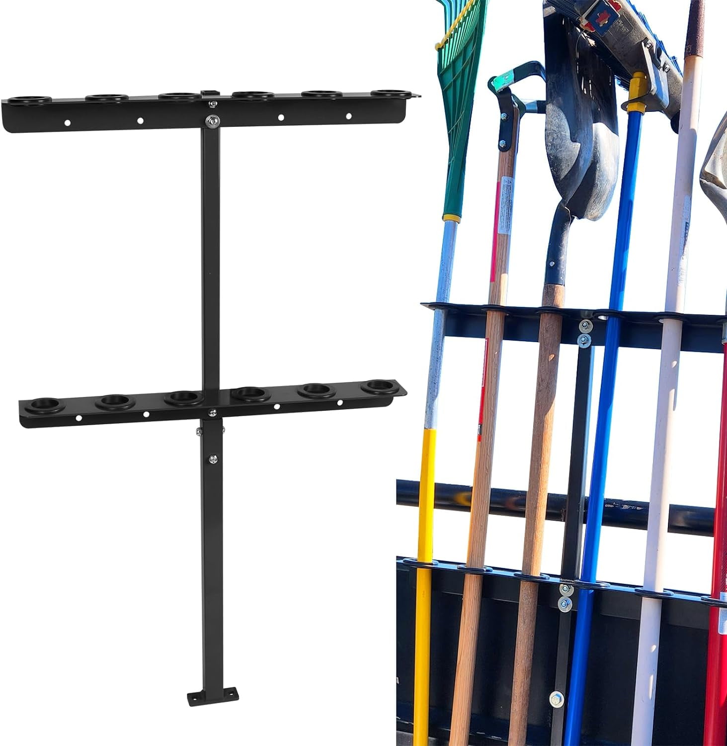 Cabtherlyn Landscape Hand Tool Rack for Truck Trailer, Vertical Hand
