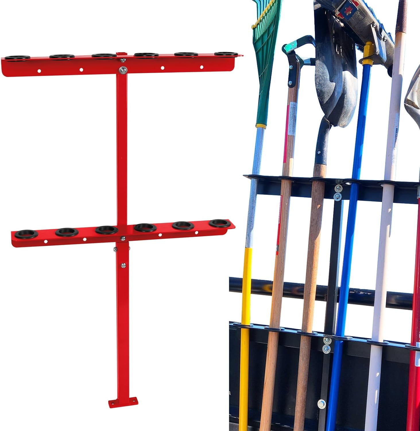 Cabtherlyn Landscape Hand Tool Rack for Truck Trailer, Vertical Hand