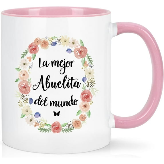 Cabtnca La Mejor Abuelita Del Mundo Mug - Gifts for Grandma In Spanish, Regalos Para Abuelita, 11Oz
