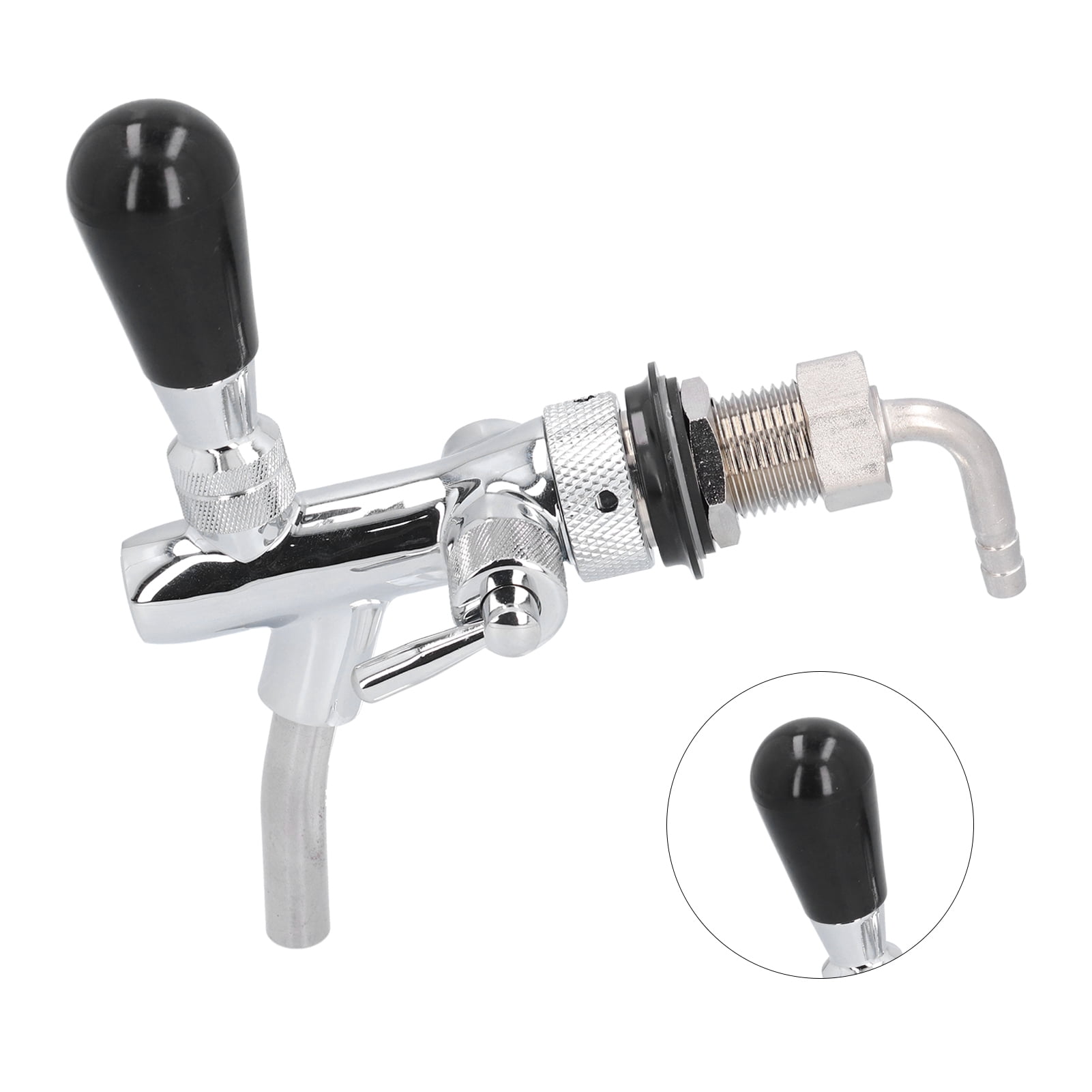 Cacagoo 304 Stainless Steel Beer Faucet, Draft Beer Tap Kegerator Faucet Beer Keg Tap, Beer Keg Kegerator Nozzl Beer Tap with Well-Pouring, Fits for American Beer Shanks and Kegerator Beer Towers