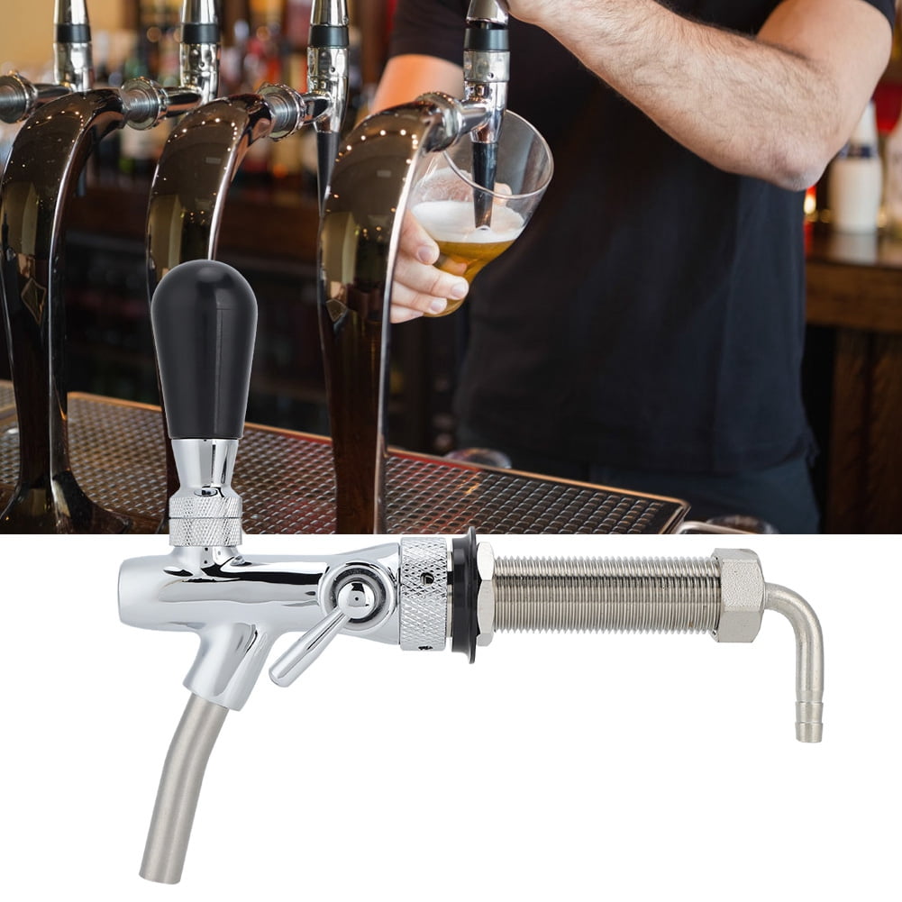 Cacagoo 304 Stainless Steel Beer Faucet - Draft Beer Tap for Kegerator & Kegs | Well-Pouring Nozzle | Fits American Standard Beer Shanks & Kegerator Towers