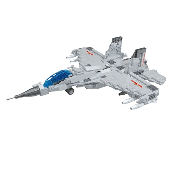 Cacagoo 806PCS Fighter Jet Building Block Set - Airplane Model Kit with Figurine, High Simulation STEM Toy for Kids Boys