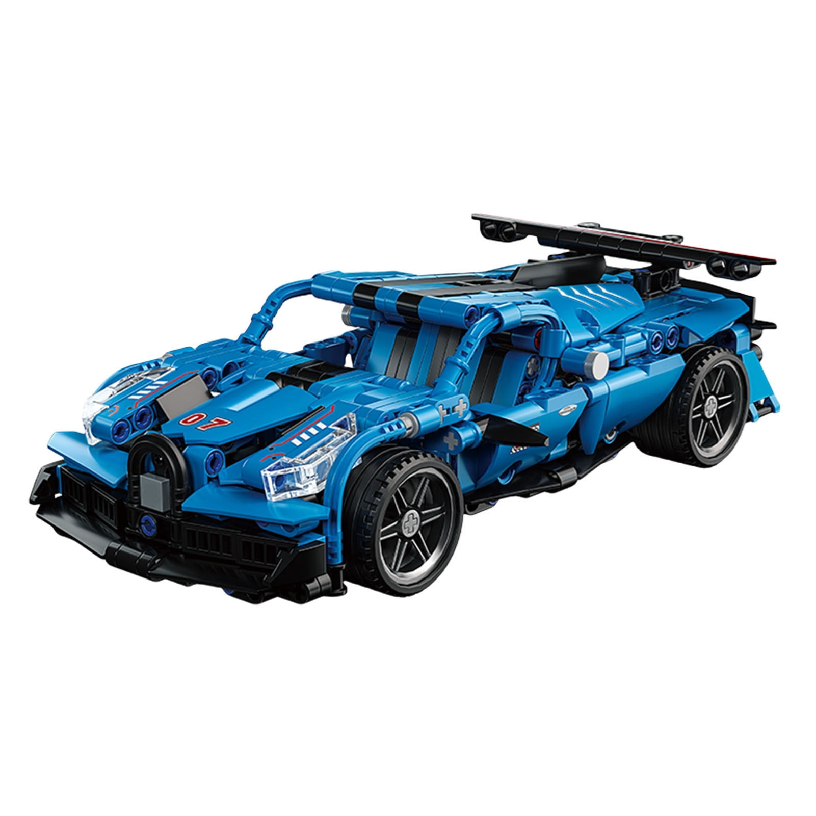 Cacagoo Back Race Car Building Block Kit - 1:18 Scale Vehicle Model for Kids 6+, Car Building Set