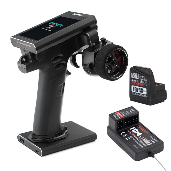 Cacagoo Flysky Noble NB4+ 2.4GHz 8CH Radio Transmitter with FGr4S V2 Receiver, AFHDS 3 Protocol Remote Controller with Receiver for RC Car Boat