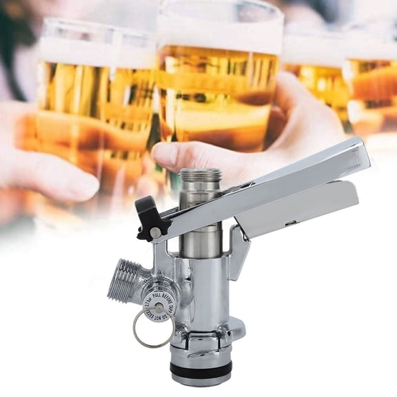 Cacagoo Keg Coupler G5/8 U Type Stainless Steel Beer Keg Coupler Dispenser Accessory for Most Beer Kegs and Cola Kegs, Beer Keg Taps