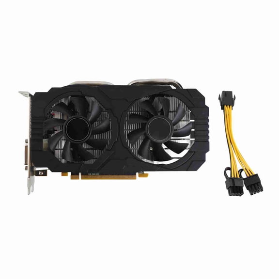 Cacagoo RX580 Graphics Card 8GB GDDR5 256bit Support 8K 2 Cooling Fans 16 PCI Express 3.0 Gaming Graphics Card for Home Office