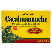 Authentic Cacahuananche Soap - 3.17 oz 90g - Traditional Mexican Hair & Scalp Revitalizing Bar - 100% Natural Botanical Cleanser for Hair Strength & Shine