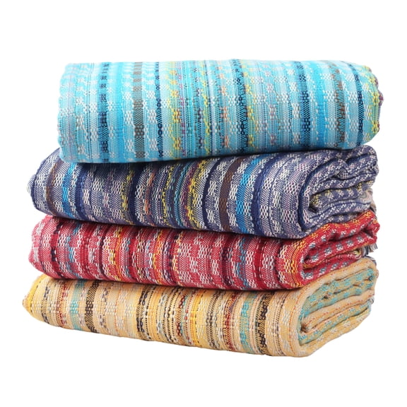 Cacala Extra Large Hand loomed Turkish Bath Towels Set of 4, 100% Cotton Quick-Drying and Lightweight Perfect for Travel, Camping, Gym and Beach (4 Pieces, Multi)