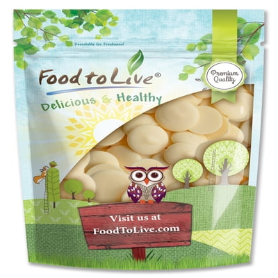 Cacao Butter Wafers, 8 Ounces  Kosher, Raw, Vegan  by Food to Live