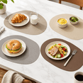 Cacao & Cream 4 Oval Silicone Placemats Only, Modern Dining Table Mats ...