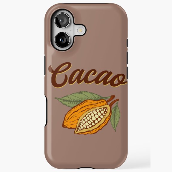 Cacao Fruit And Seeds Chocolate Plant Art iPhone Case 11 through 17 Pro Max