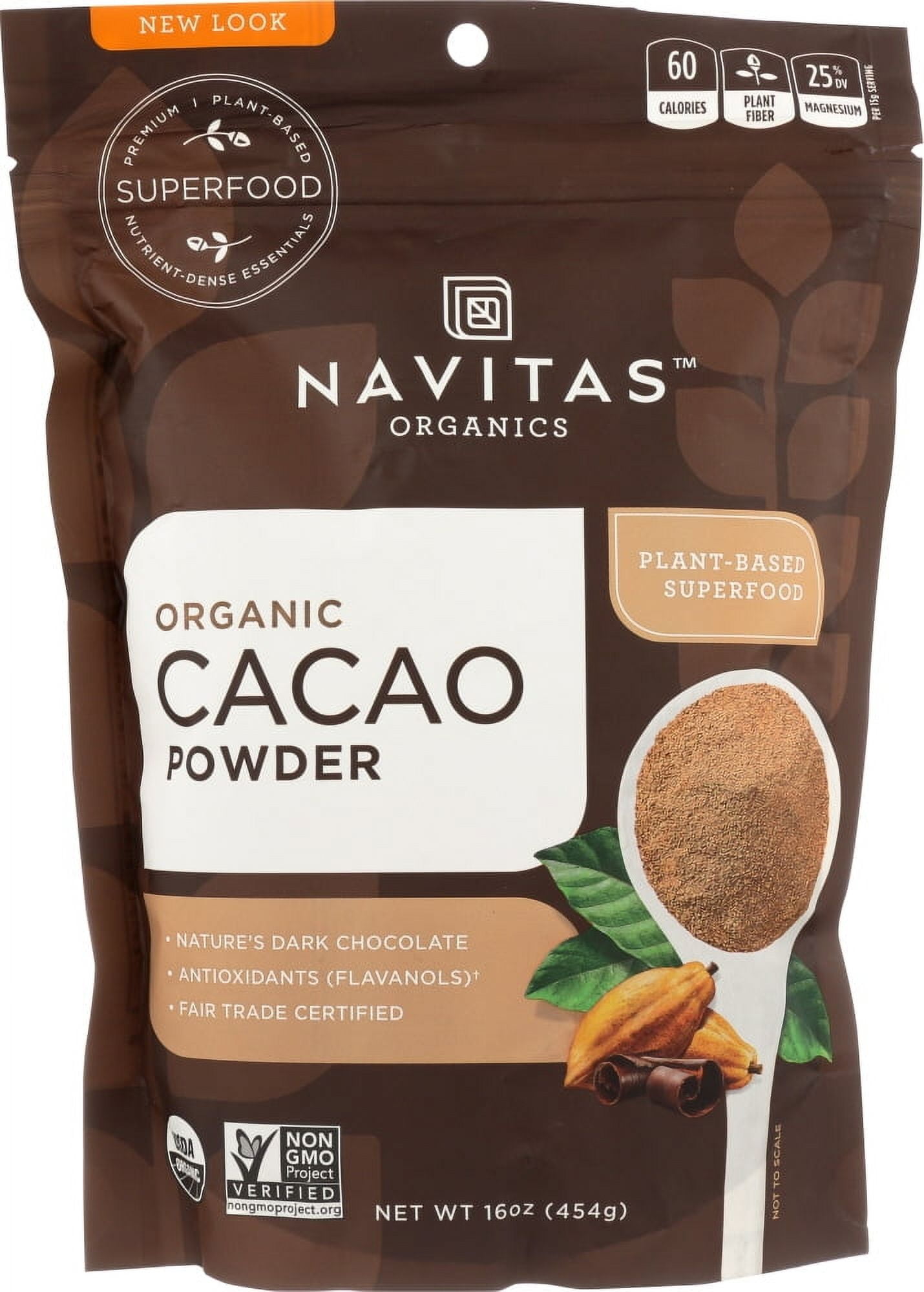 Cacao Powder - 16 oz (454 Grams) by Navitas Naturals