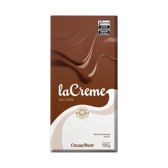 Cacau Show La Creme - Tablete Chocolate 100g  Creamy Brazilian Milk Chocolate Bar | Tablete de Chocolate ao Leite Importado