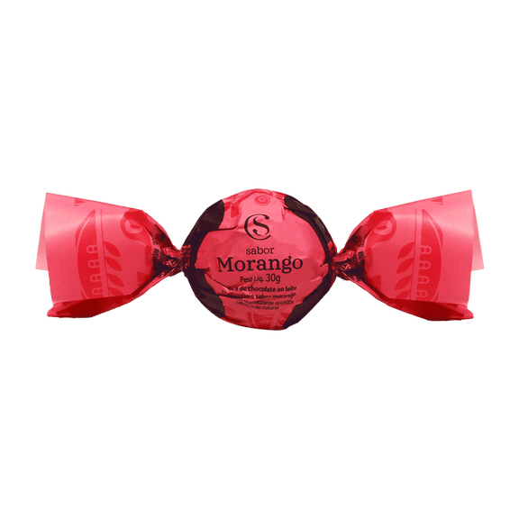 Cacau Show Trufas ao Leite de Morango (Pack of 4 x Trufas 30g) - Cacau Show Strawberry Truffles (4 Pack) Brazilian Chocolate with Strawberry Filling | Trufas de Morango Importadas