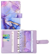 Cacfwgk Clearance Sales Notebook A6 Refillable Notebook PU Leather 6 Ring Budget Organizer For A6 Filler Paper Loose Leaf Personal Planner Cover