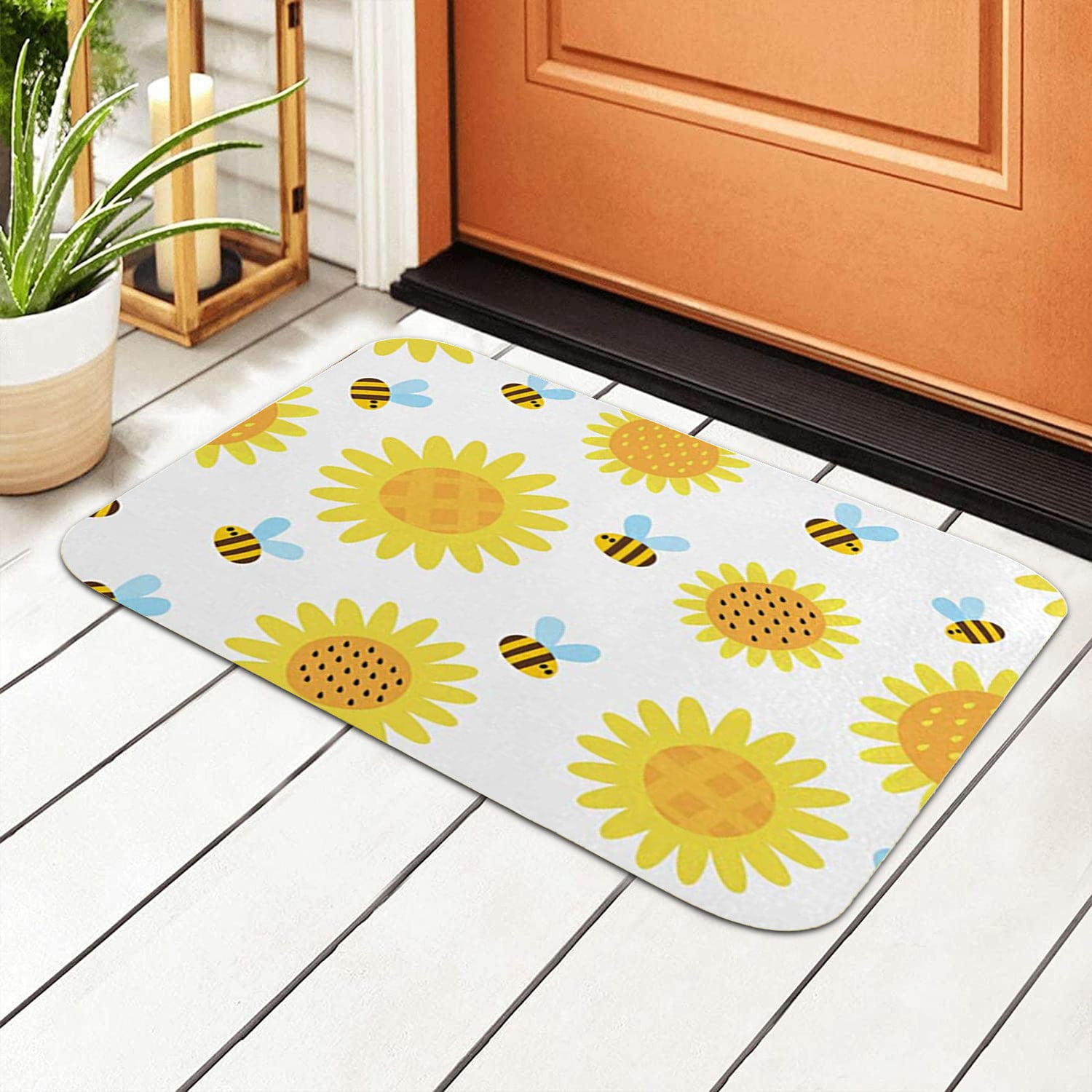 Cacfwgk Clearance Sales Polyester Carpet Bee Festival Decoration Door