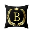 Cacfwgk Clearance Sales Polyester Doll Pillow Cover Black and Gold