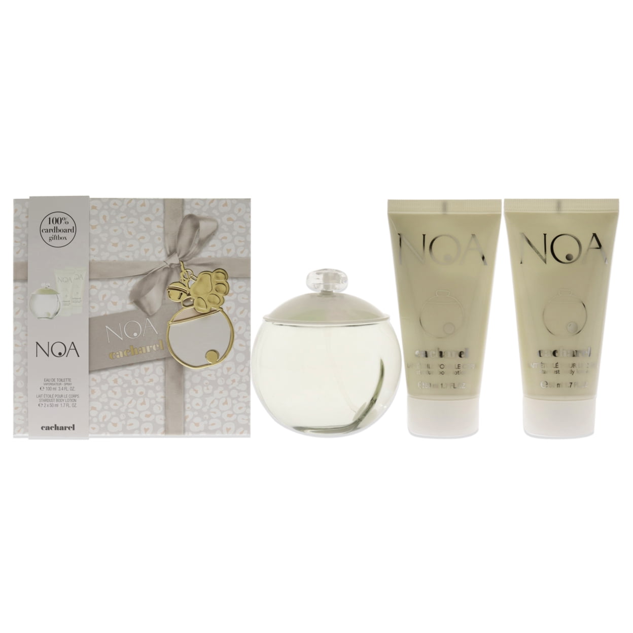 Cacharel Noa Gift Set, 3.4oz EDT Spray, 2 x 1.7oz Perfumed Body