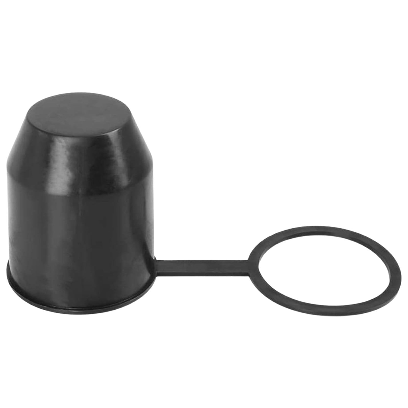 Hejo Lot De 4 Cache Boule Attelage Protège - Housse Protection Remorque 50mm Noir, Caoutchouc Résistant