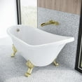thumbnail image 1 of Cache Single Slipper, Clawfoot Soaking Acrylic Bathtub, Brushed Gold Clawfoot, 1 of 15
