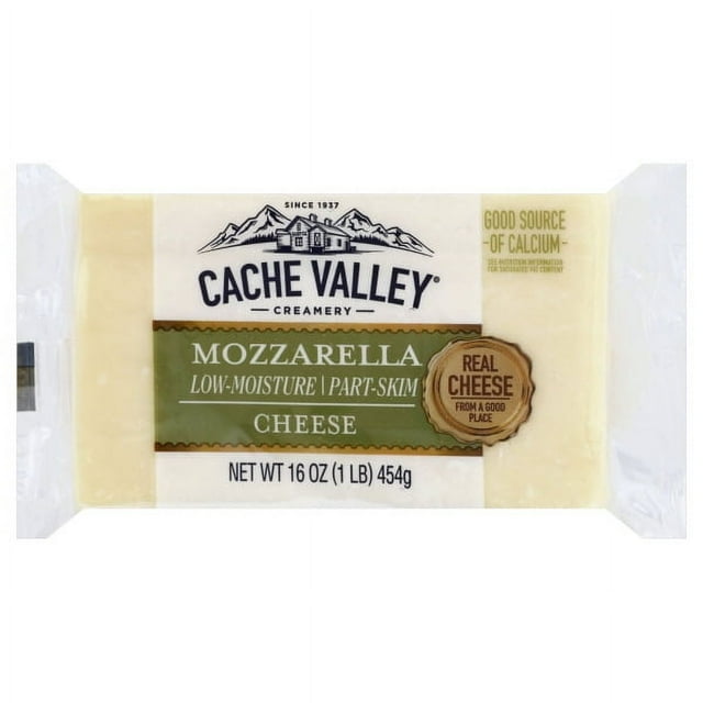 Cache Valley Natural Chunk Mozzarella Cheese, 1 lb.