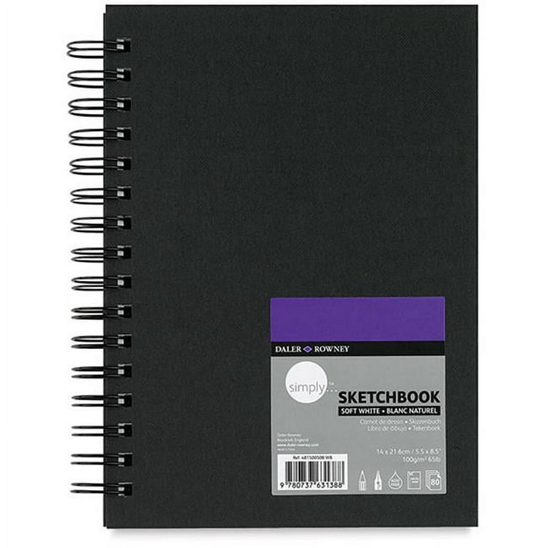 CACHET Ssw481500811 Simply Sketchbook 8.5 X 11 Soft White Paper Wirebound  for sale online