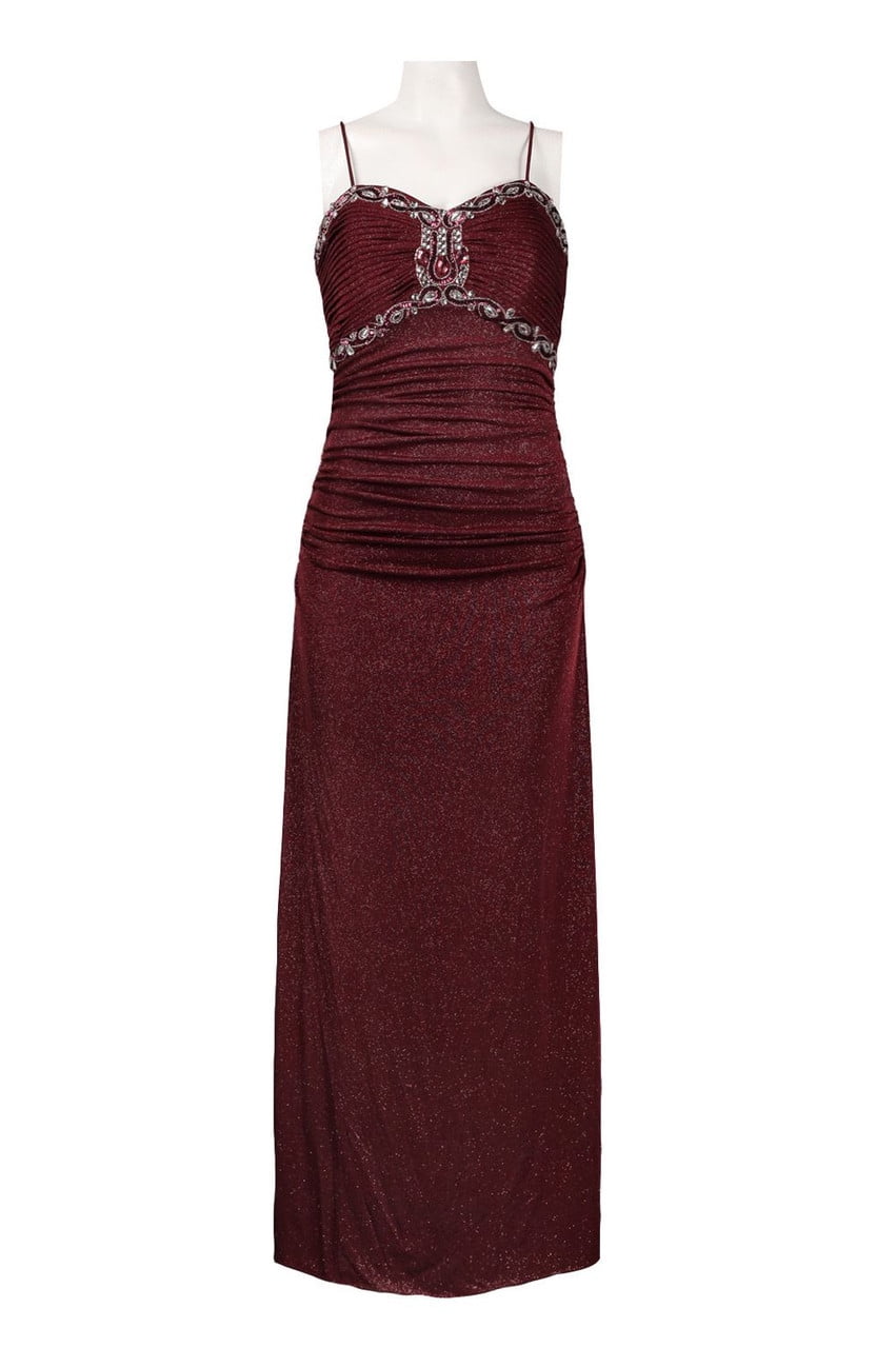 Cachet Sweetheart Neckline Rhinestone Detail Ruched Glittered Jersey Dress - Walmart.com Cachet Sweetheart Neckline Rhinestone Detail Ruched Glittered Jersey Dress - Walmart.com