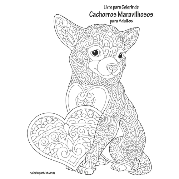 Cachorros Maravilhosos Livro para Colorir de Cachorros Maravilhosos para Adultos, Book 1, (Paperback)
