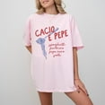 thumbnail image 1 of Cacio E Pepe Cotton T-Shirt Boho Retro Style, Trendy Graphic Tee Italian Foodie, Pasta Lov, 1 of 7