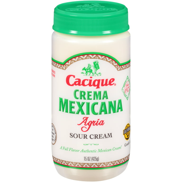 Crema oz Cacique Mexicana 15 Cream, Jar (Refrigerated) Sour Agria,