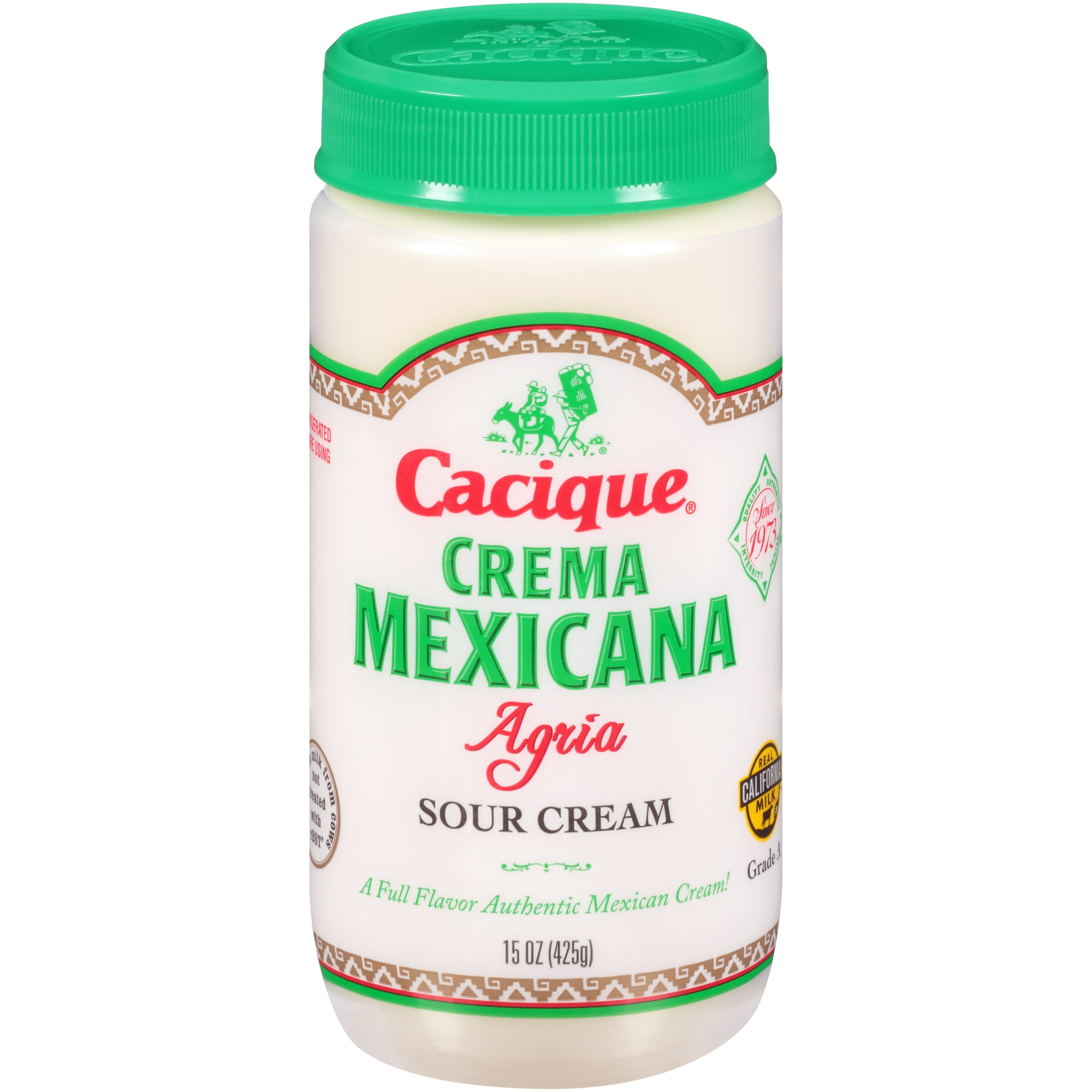 Cacique Crema Mexicana Agria, Sour Cream, 15 oz (Refrigerated)