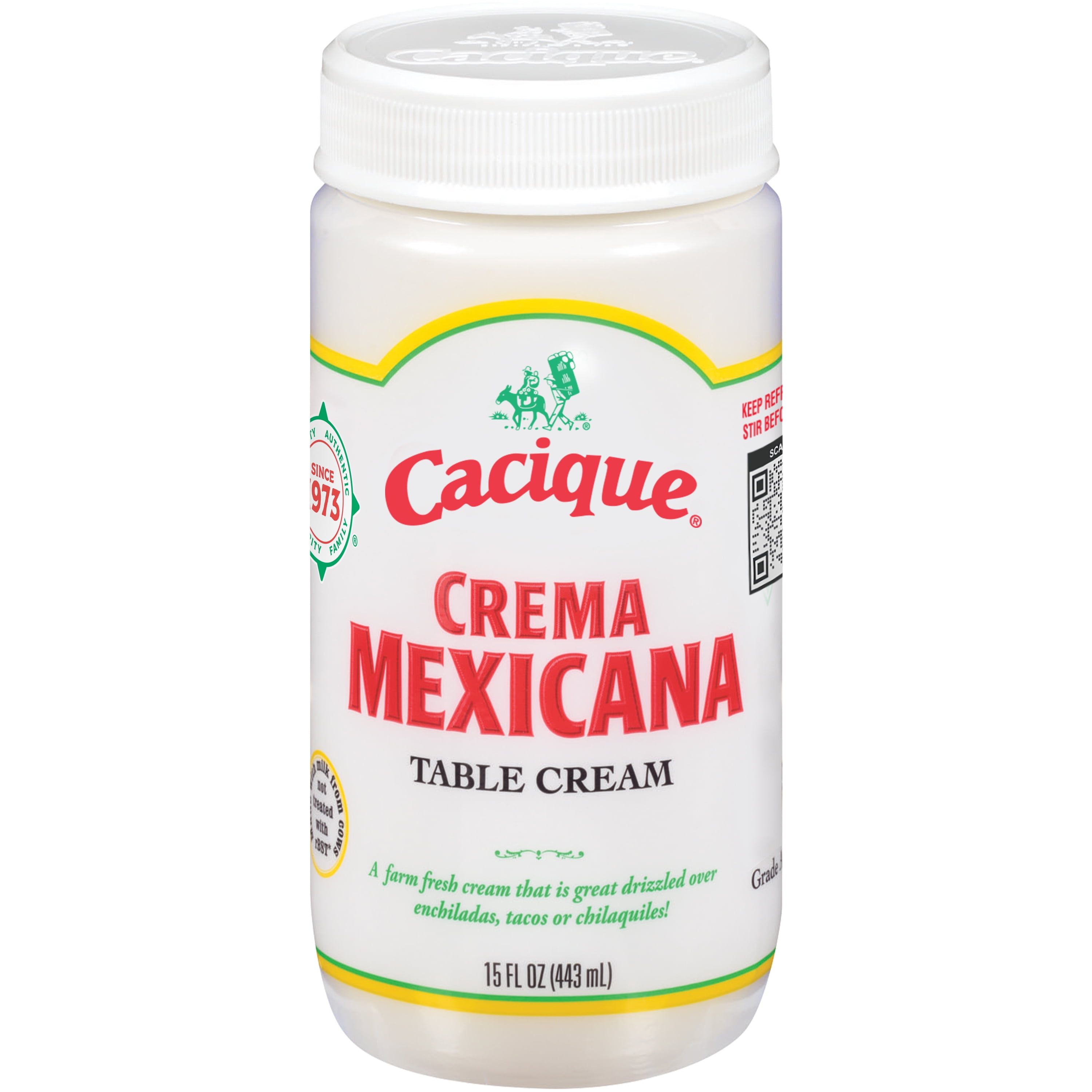 Cacique Crema Mexicana Table Cream, 15 oz Jar (Refrigerated)