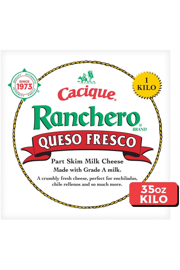 Ranchero Queso Fresco, Fresh Mexican Crumbling Cheese, Part Skim Milk, 35 oz (Refrigerated)