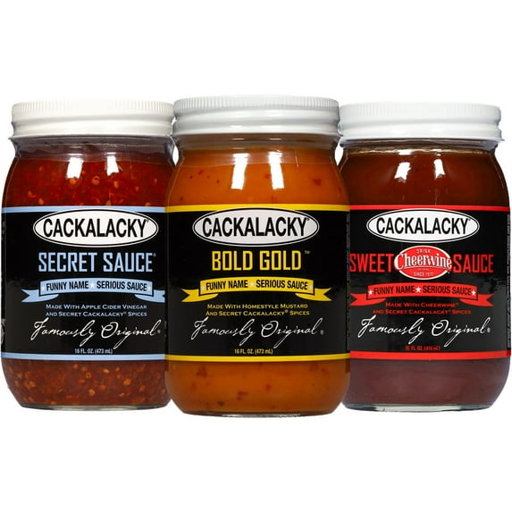 Cackalacky Cookout Trio Sweet, Secret and Bold Gold sauces