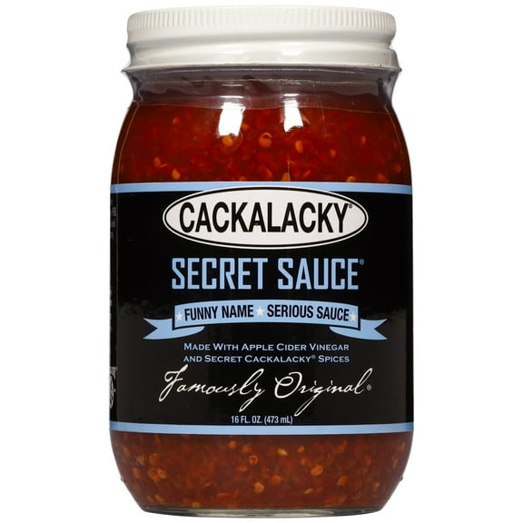 Cackalacky Famously Original Secret Sauce 16 oz - Gourmet Vinegar-Based Marinade and Dipping Sauce, Crafted with Natural Spices