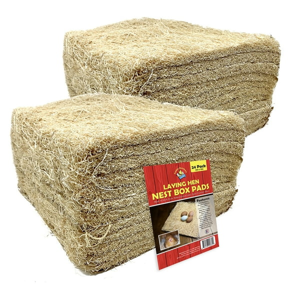 Cackle Hatchery Eco-Friendly Laying Hen Nest Box Pads, 24 Pack