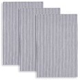 thumbnail image 1 of Cackleberry Home Navy Blue and White Ticking Stripe Woven Cotton Kitchen Towels 18 x 28 Inches, Set of 3, 1 of 3