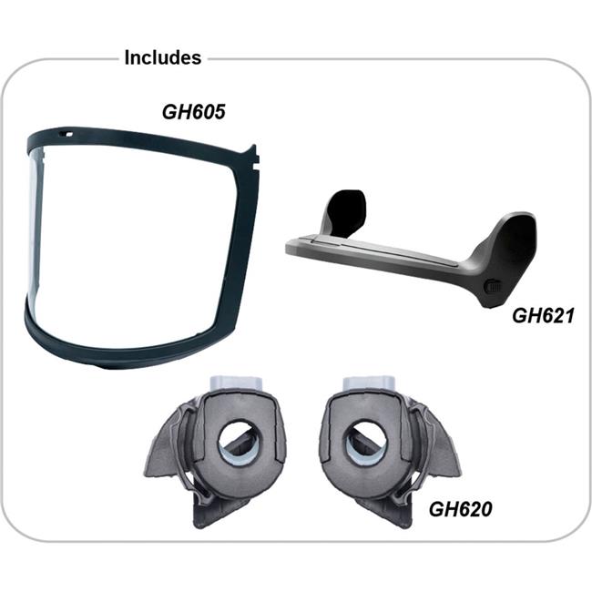 Caco America B3166550 Full Face Visor Kit - Black