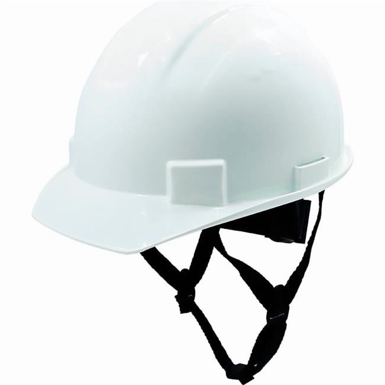 Caco America B3166696 Non-Vented Cap Style Hard Hat 4-Point Adjustable Ratchet Suspension - White